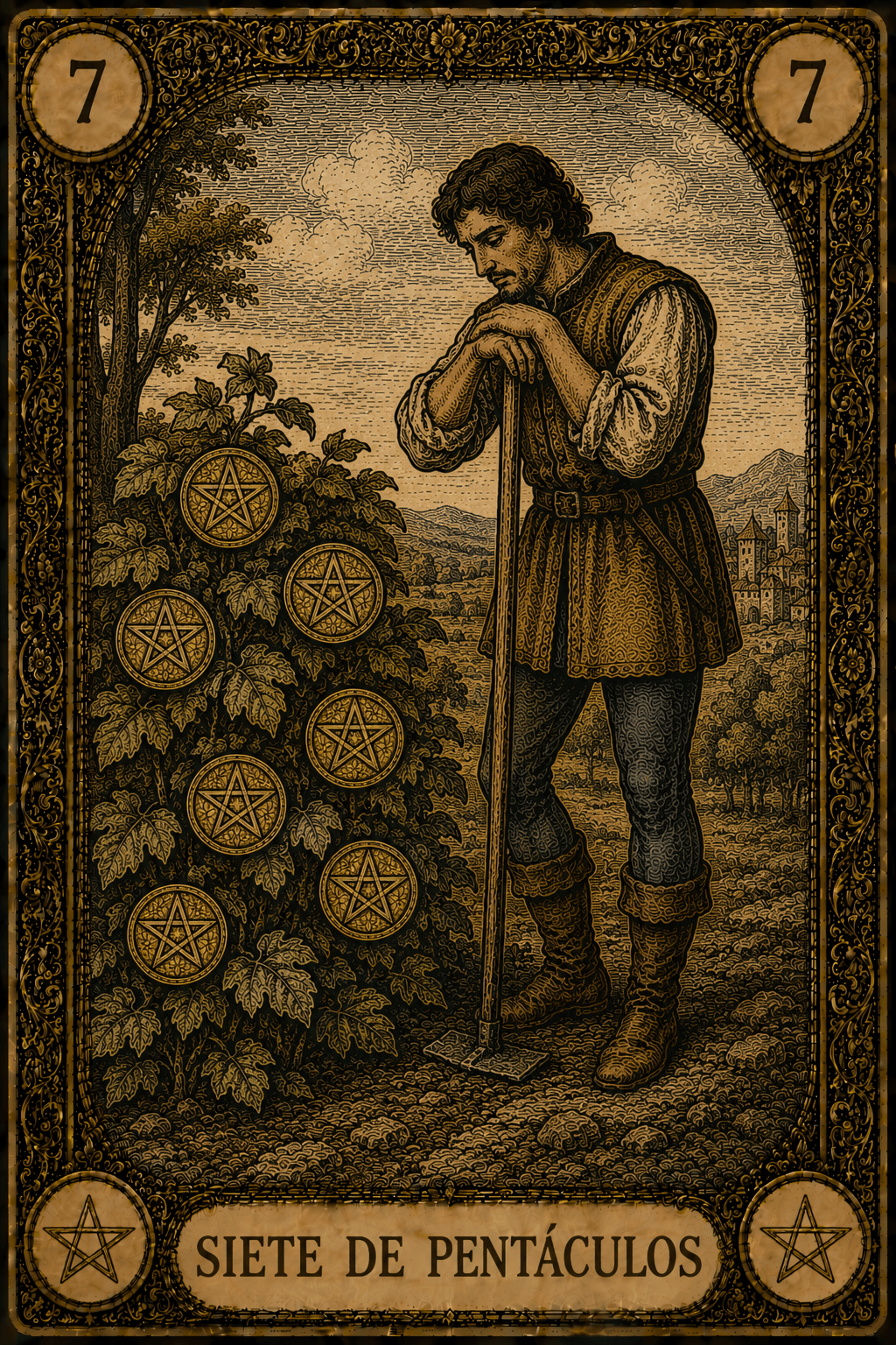 Siete de Pentáculos
